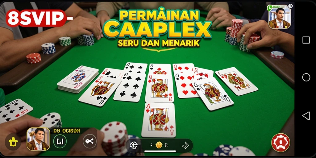 Tampilan gameplay Gaple yang seru di 8SVIP.