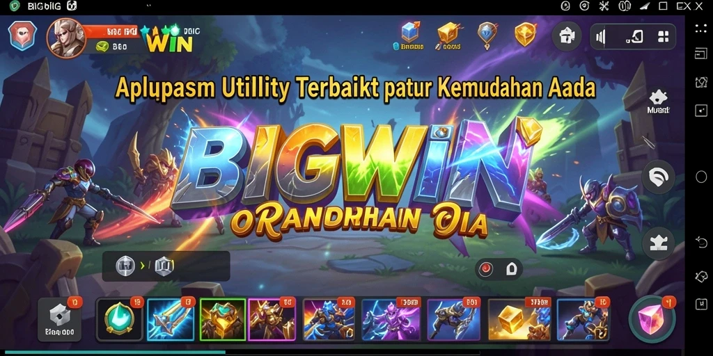 Tampilan antarmuka pengguna aplikasi BIGWIN yang menarik dan fungsional.