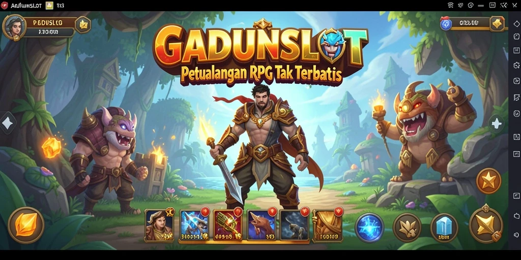 Tampilan gameplay RPG GADUNSLOT yang menakjubkan dan mendebarkan.