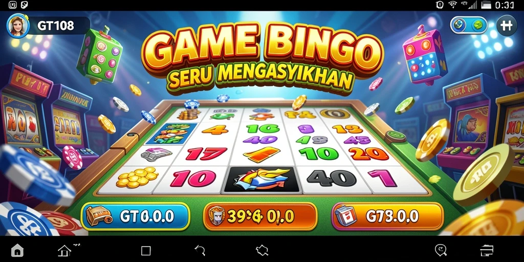Tampilan gameplay Bingo yang seru dan interaktif dalam GT108.
