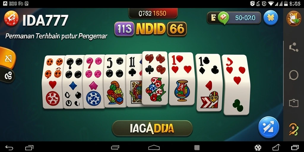 Tampilan gameplay seru dalam permainan Domino IDA777.