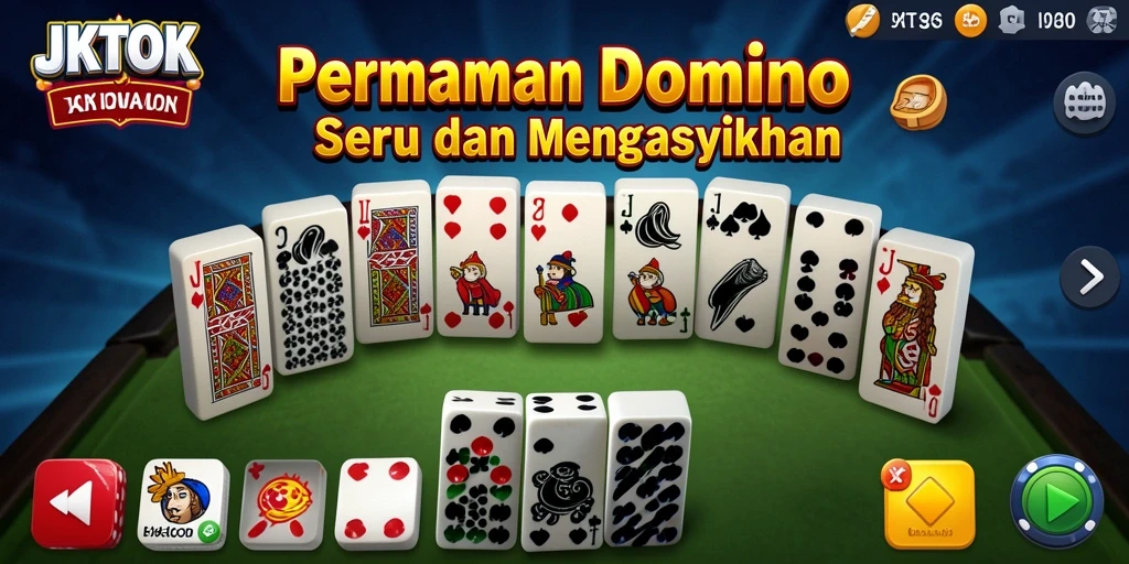 Tangkapan layar dari gameplay JKTOK yang menampilkan permainan Domino yang menarik.