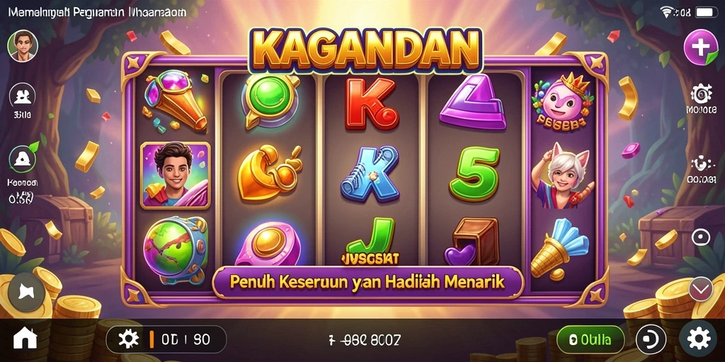 Screenshot utama KAGANDAN menampilkan gameplay slot yang menarik.