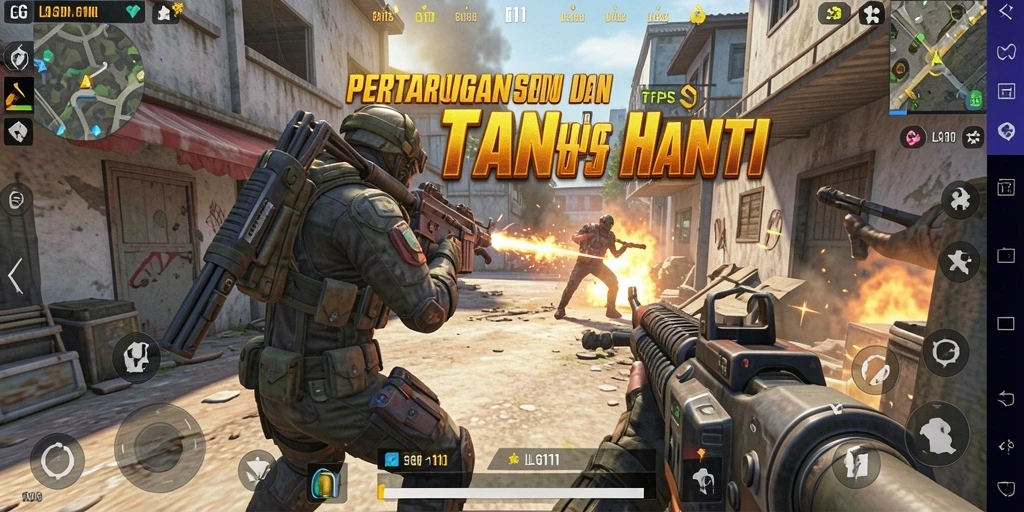 Tampilan gameplay LG111 yang mengesankan dengan aksi TPS yang intens.