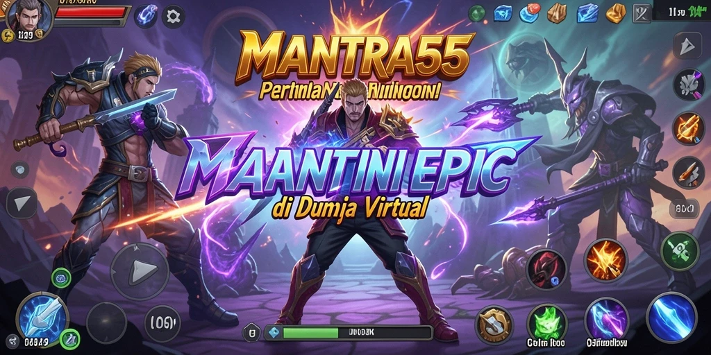 Tangkapan layar gameplay seru dari MANTRA55 dengan pertarungan spektakuler.