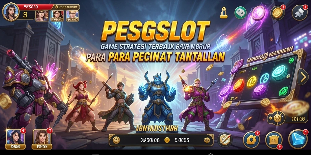 Screenshot gameplay PESGSLOT menampilkan pertempuran strategis yang mendebarkan.