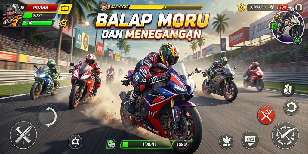 Gameplay seru balapan motor di POA88 dengan grafis yang memukau.