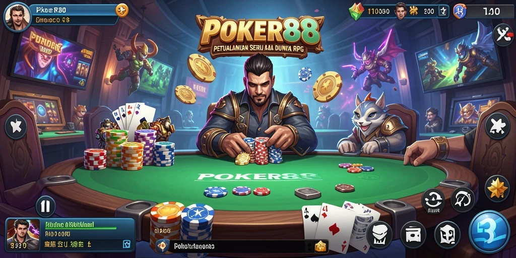 Gameplay RPG POKER88 dengan aksi seru di dunia fantasi.
