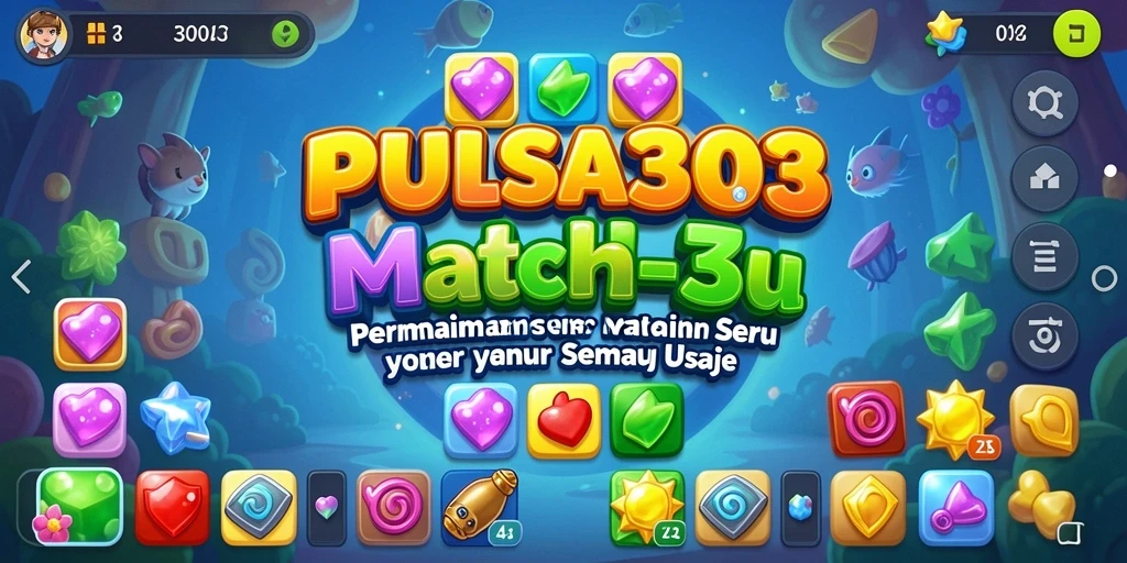 Tampilan gameplay PULSA303 yang menantang dan seru dalam genre Match-3.