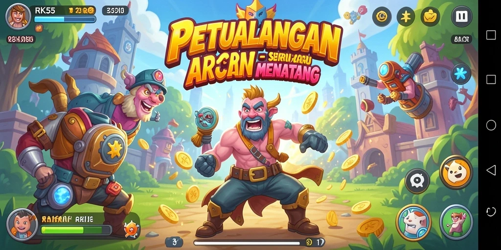 Tampilan grafis yang cerah dan gameplay Arcade yang seru.