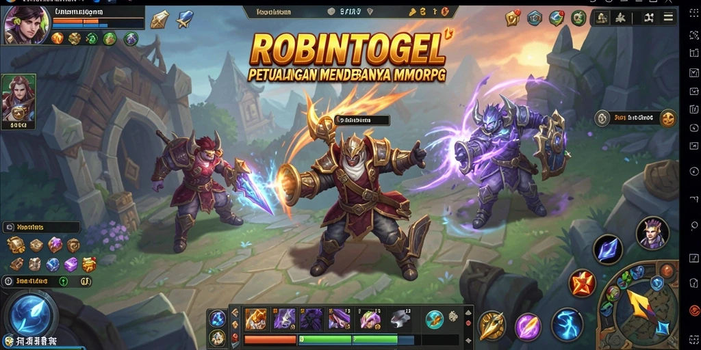 Tampilan gameplay seru di ROBINTOGEL dengan petualangan MMORPG.