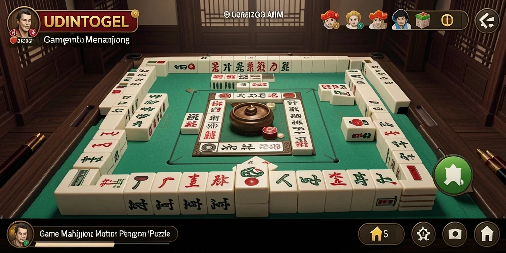 Screenshot gameplay UDINTOGEL menampilkan keseruan mencocokkan ubin Mahjong.