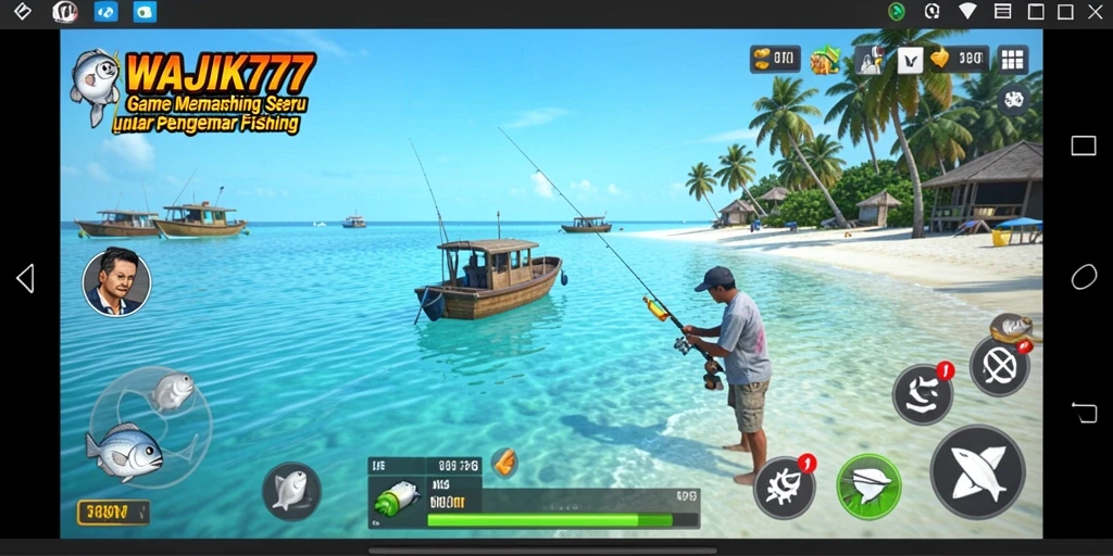 Screenshot gameplay WAJIK777 menampilkan keseruan dalam memancing ikan.