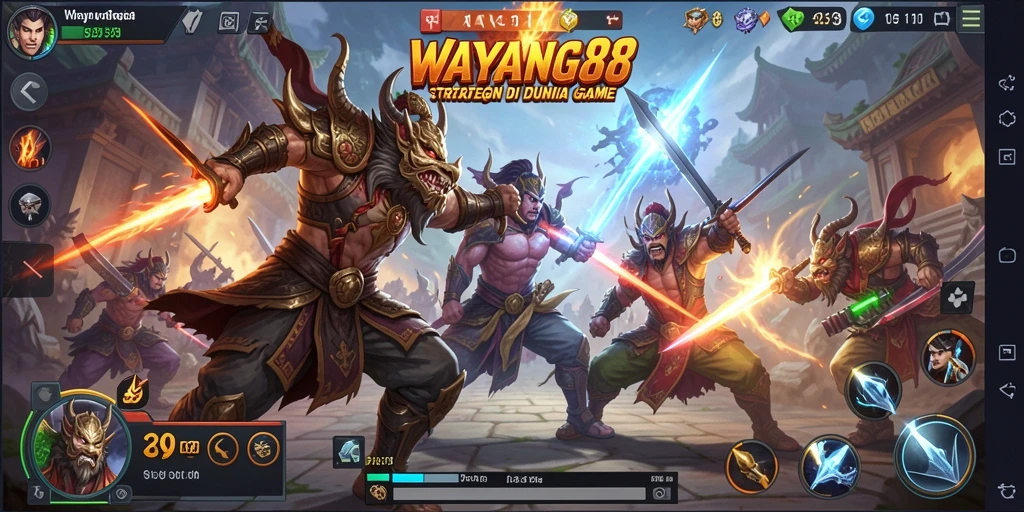 Screenshot utama WAYANG88 menampilkan pertempuran strategi yang mendebarkan.